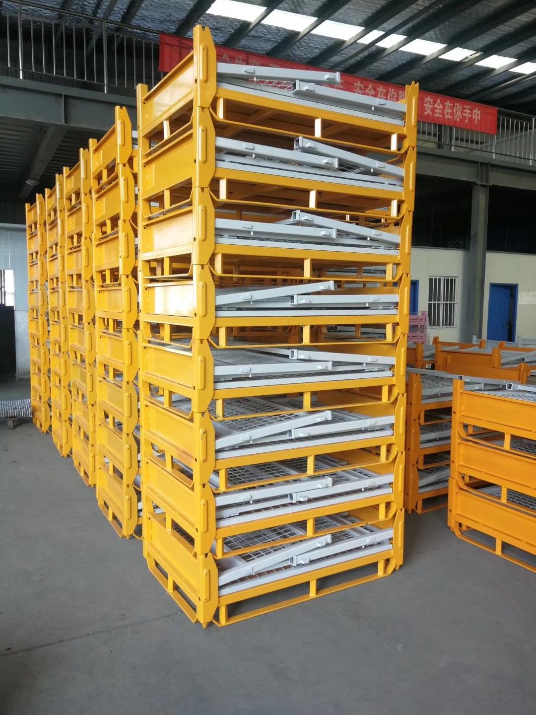 Transport Heavy Duty Storage Metal Pallet Box Industrial Folding Metal Pallet Cage