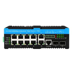 Wholesale Managed Industrial Network Switch 2*2.5G SFP+8*RJ45 Ports 10/100/1000M POE 90W Outdoor Switch from china suppliers