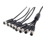 2 - 17 Pin Male Female Waterproof Cable Connector IP67 Molding Straight Signal
