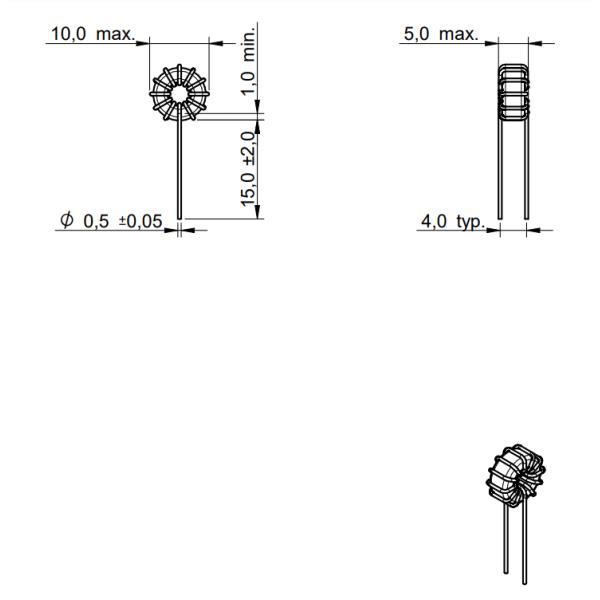 Low Magnetically Leakage Field Through Hole Inductor 7447053