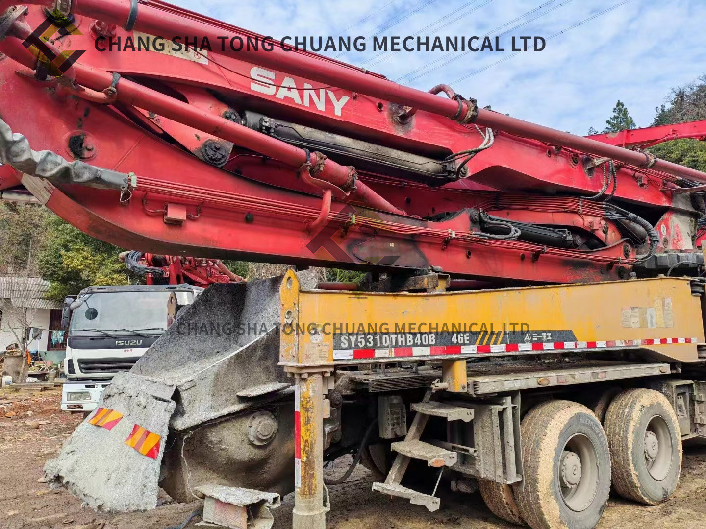 2012 Sany Heavy Industry SY5310THB40B 46E Used Concrete Pump Truck 46 Meter