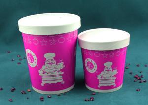 Wholesale Purple Paper Soup Cups , Insulated Disposable Soup Bowls With Logo Printing from china suppliers