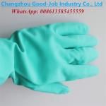 15mil Sandy Nitrile Heavy Duty Industry Protective Work Gloves Flocking Lining
