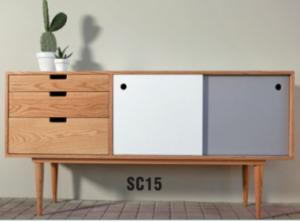 Wholesale North Europe style solid wood buffets cabinet furniture from china suppliers