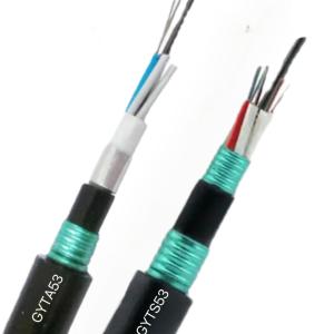 Wholesale 12 24 48 96 Core Single Mode G652d Outdoor Duct Aerial Fiber Optic Cable GYTA53 GYTS53 from china suppliers