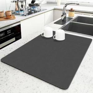 Wholesale OEM Service Super Water Absorbent Anti-Skid Drain Mat for Fast-Drying Kitchen Dishes from china suppliers