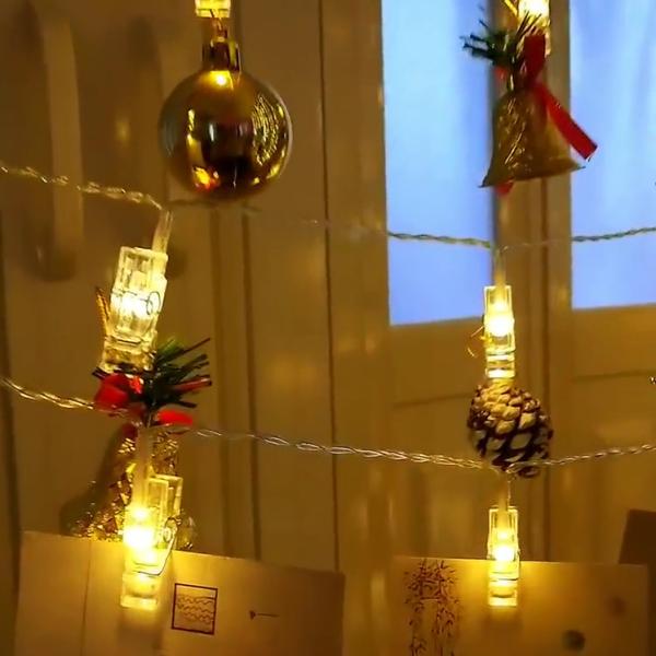 Battery Powered LED String Light Fairy Lamp Household Unique Card Photo Clip