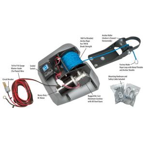 Wholesale 25Lb 12V Marine Boat Pontoon Power Boat Anchors Winch Windlass from china suppliers
