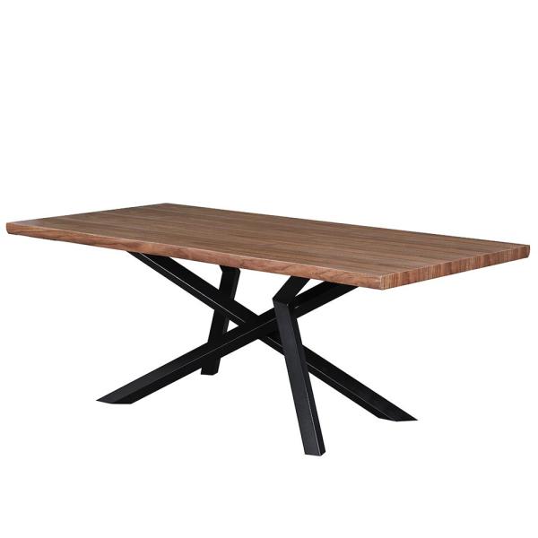 Wood Metal Luxury Modern Dining Table Set Lightweight Removable
