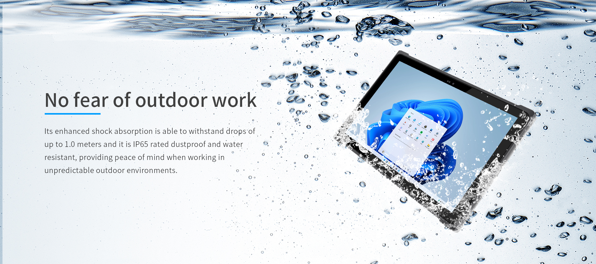 EM-Q19 10.1 Inch Waterproof Win 11 Rugged Tablet Repair Service GPS 4G 9500mAh Battery IP65 Bluetooth Capacitive Touch