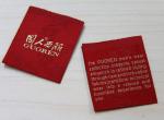 Black / Red / Grey Shrink-proof Clothing Woven Labels, Embroidered Garment Label