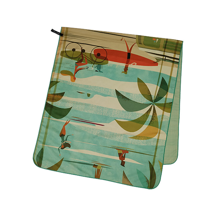 Quick Dry Giant Sublimation Microfiber Beach Blanket Towel 31x63 Inch