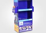 4 Shelves Blue Cardboard Pop Up Display Advertising For Water Stop Bandage