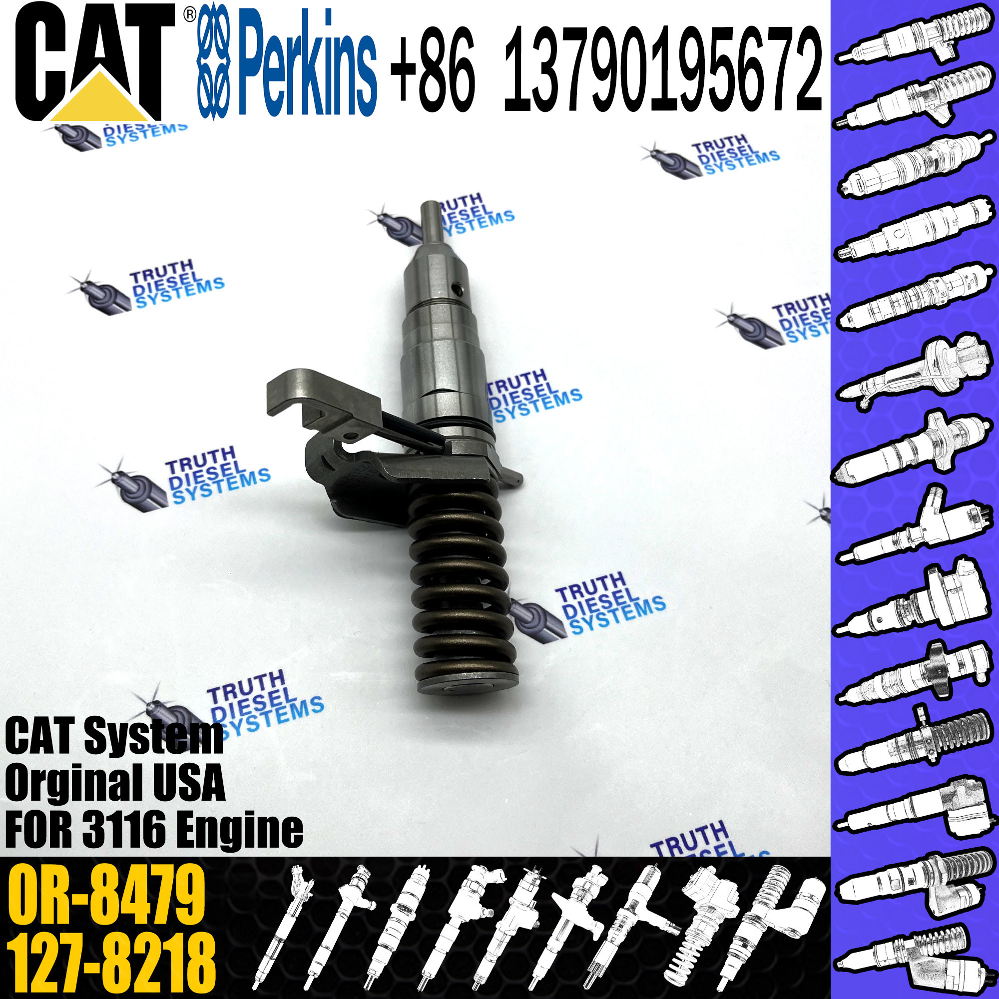 CAT 3116 engine injector 127-8205 diesel fuel injector 0R-8479