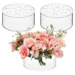 3pcs Acrylic Flower Vase Floral Centerpiece With 12 Holes For Dining Table