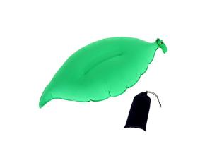 Wholesale Portable Anti Snore Inflatable Travel Pillow Leaf Shape 100% Polyester Mateiral from china suppliers