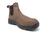 Elastic Collar Steel Toe Waterproof Work Boots Anti Slipping Without Zipper