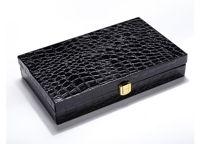 PU Leather Luxury Gift Packaging Boxes Cutsomzied Shape With Portable Handle