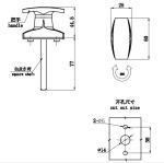Meigu MS313-2-A Zinc Alloy Keyless Cabinet T Handle Lock Truck Parts Anti Loose