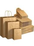 Eco Friendly Brown Paper Gift Bag With Self Adhesive Closure