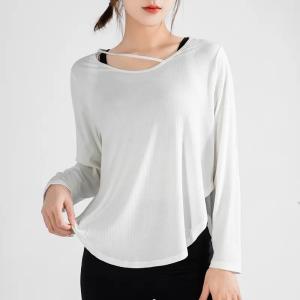 Wholesale New Sportswear Women′s Long-Sleeved Loose T-Shirt Fitness Clothes from china suppliers