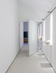 Modern Front Door Solid Wood Pivot Entry Door With Frosted Glass