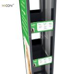Floor Green Metal Pet Store Displays Stand with Label Holder for Sale