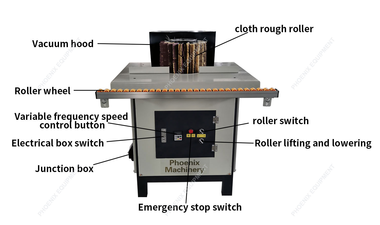 Woodworking Manual Brush Sander PM20A Single Roll Sanding Machine for Wood Door Primer