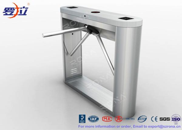 304 Stainless Steel Pedestrian Turnstile Gate Solution For Fingerprint Reader /