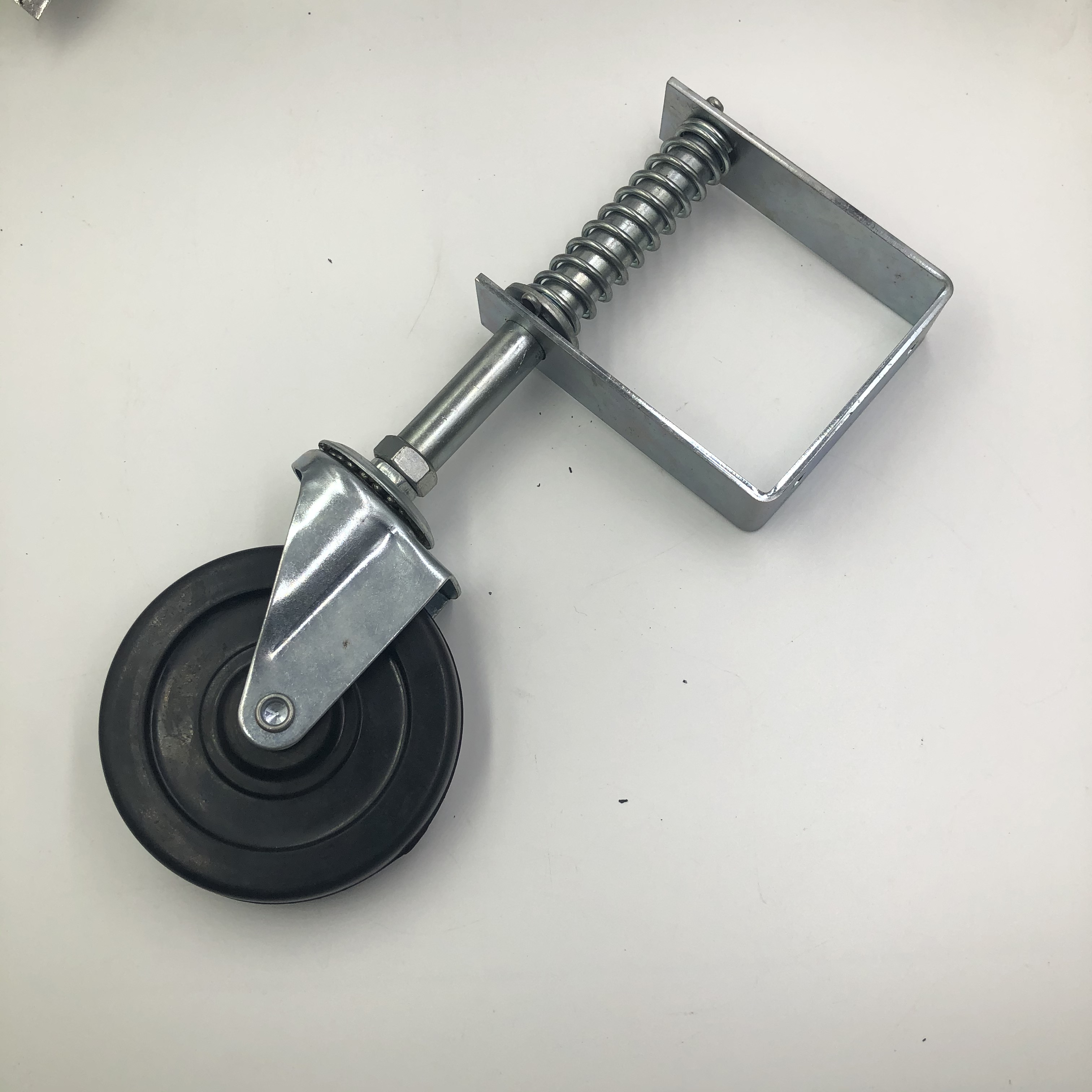 Black Metal Caster Tire Wheel for Universal Mount Gate in Fencing and Trellis Gates
