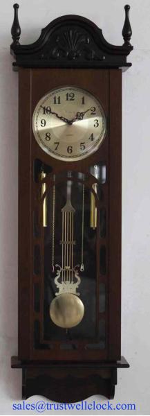 stock wooden pendulum wall clocks with cheaper prices , -Good Clock(Yantai)Trust