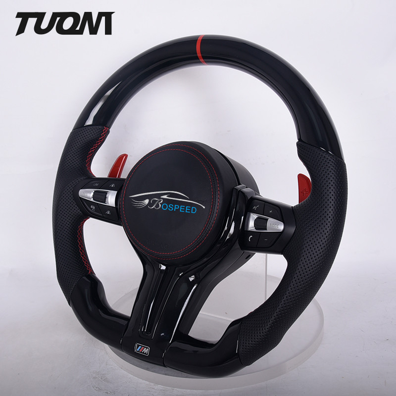 Complete Carbon Fiber Flat Bottom Steering Wheel For BMW F10 F30 F18 M2 M3 M4 M5 M6