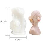Human Body Geometric Candle Mold Silicone Blindfolded Girl 3D DIY Customized