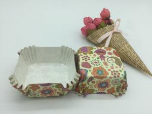 Wholesale Food Safe PET Paper Baking Cups Disposable Cute Special Pattern For Cupcake / Bread from china suppliers