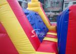 37' long outdoor commercial kids inflatable obstacle course with pillars and