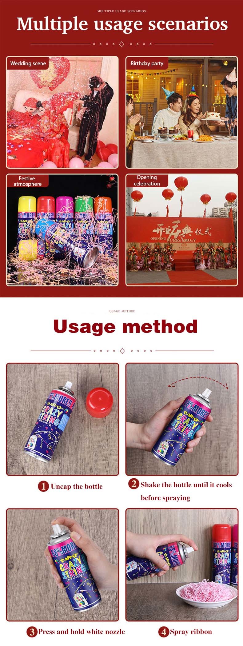 Free Sample Snow Spray Can Cheap Party Spray Celebration Essentials Confetti Paper Shreds