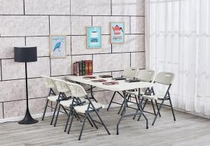 Wholesale Iron HDPE Outdoor Plastic Folding Furniture Portable Beer Table from china suppliers