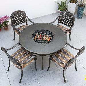 Wholesale Outdoor Garden Courtyard Round Dining Cast Aluminum Patio Table And Chairs Set from china suppliers