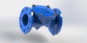 Wholesale Epoxy coated 40 Degree Incline Angle check Valve With Nylon Reinforcement Disc from china suppliers
