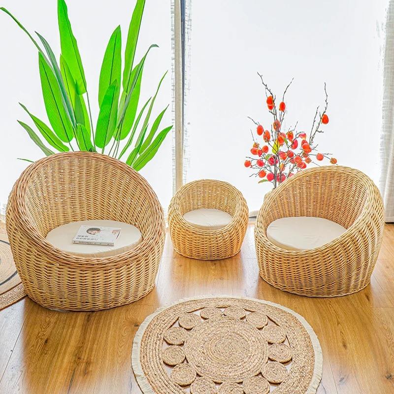 Customized Rattan Outdoor Table And Chair Set For Tea Cafe Shop