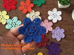 Wholesale Handmade Crochet Flowers DIY Clothing accessories Cotton material Colorful decorative from china suppliers