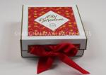 High End Flat Magnetic Closure Gift Box With Ribbon Luxury Carton Paper Folding