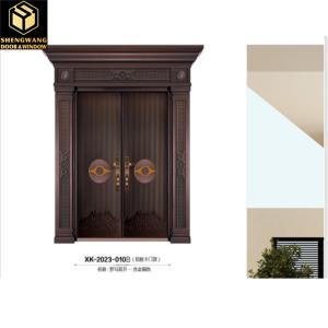 Wholesale Fireproof Swig Left Aluminum Shop Front Doors Villa Solid Aluminium Front Doors from china suppliers