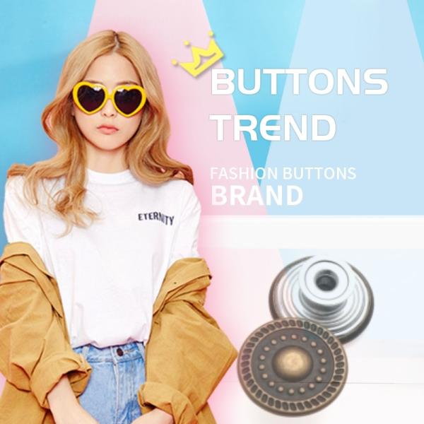 Antique Brass Denim Metal Buttons Bulk Fashion Snap Buttons For Clothing Jeans