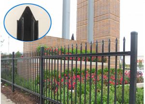 Wholesale Eco Friendly Black Steel Fence Rust Resistance Without Flaking / Fading from china suppliers