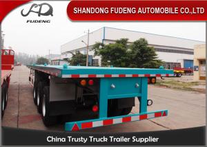 Wholesale Tri Axle 20 Foot Flatbed Trailer , 40ft / 45ft Flatbed Heavy Duty Trailer from china suppliers