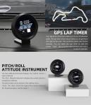 8VDC 12000rpm Touch Compass Lap Time Speed Gauge