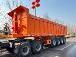 Self-dumping 4-Axle Dump Trailer Truck Trailer for Tough Terrains and Heavy Duty