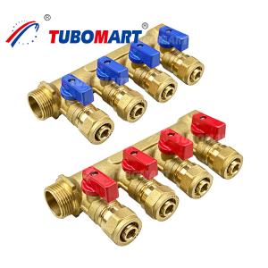 Wholesale High Performance Brass Pex Manifold 2 - 12 Way Water Plumbing Manifold from china suppliers