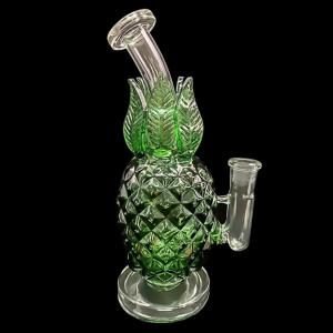 Wholesale Creative Handmade Green Yellow Glass Water Bongs 6mm Thickness from china suppliers